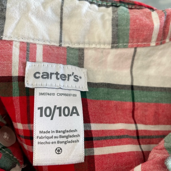 Boys Carters Button Down Shirt Size 10 Worn Once - Picture 2 of 3